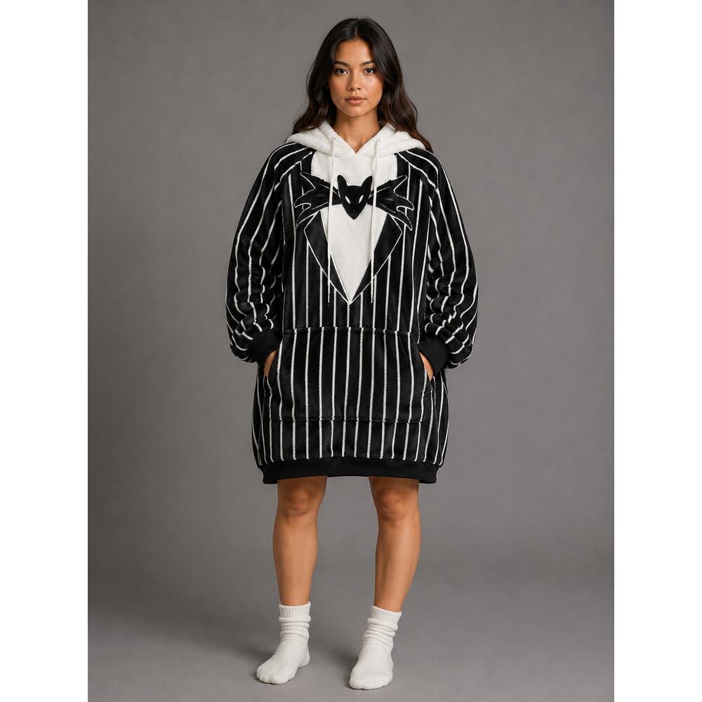 Disney The Nightmare Before Christmas Hooded Pajama Night Shirt Women's L Jack